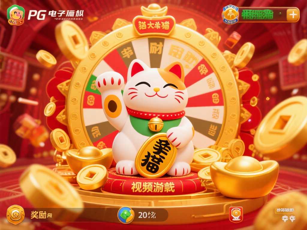 PG电子游戏中的招财猫主题，灵感来源于传统的招财文