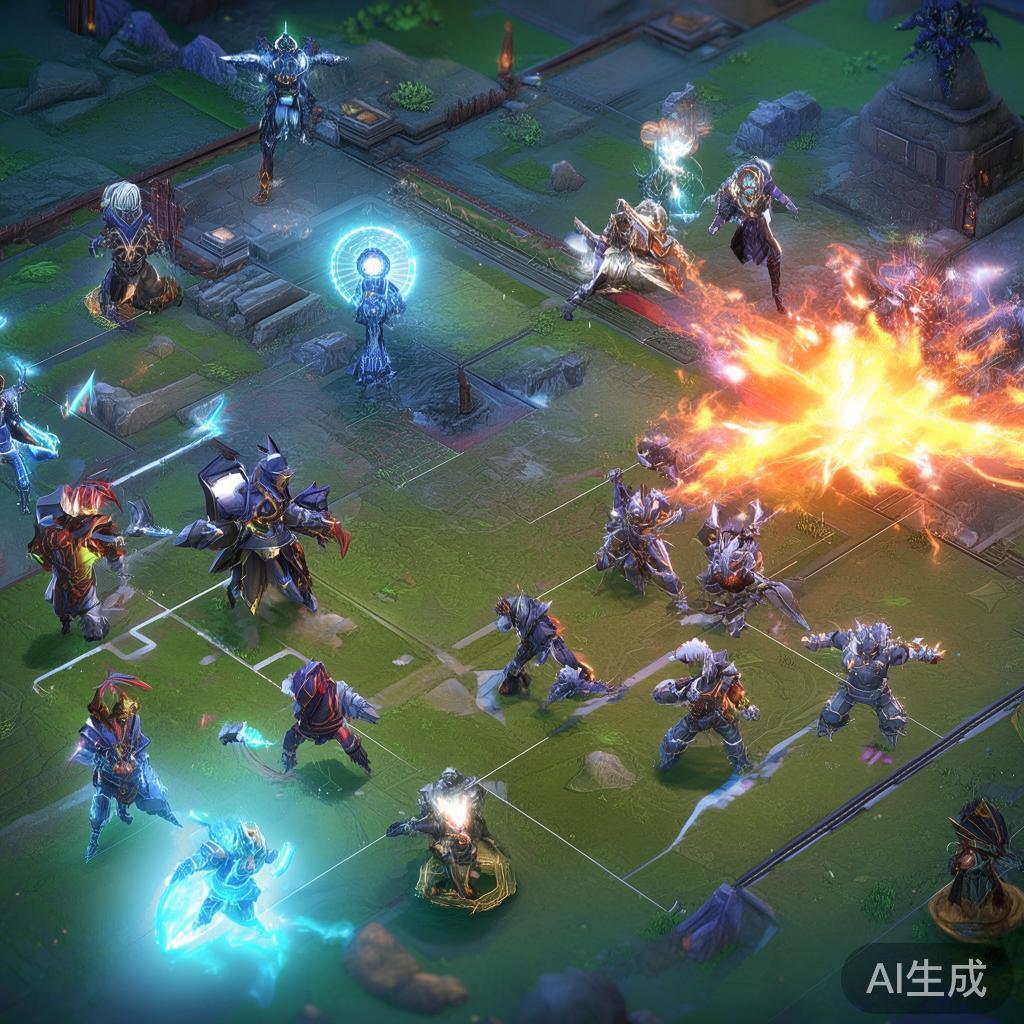 在游戏中，不同角色拥有各自的特色技能，如高爆发输出